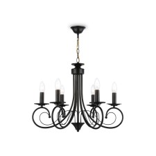 Suspended chandelier Ambrella Light, Modern, TR9612, 6HE14, Black Color