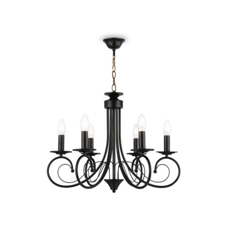 Suspended chandelier Ambrella Light, Modern, TR9612, 6HE14, Black Color