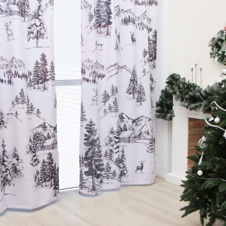 Set of curtains "Etel" Winter Landscape 145*260 cm-2 pcs, 100% p/e, 140 g/m2-2