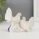 Souvenir ceramics "2 pigeon" cobalt, rhinestones 9.2x12x6 cm