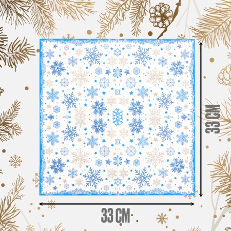 Paper Napkins "Snowflakes", 33x33 cm, set 20 pcs.-1