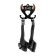 Pecado BDSM suspension, "soft" with a white line, genuine leather, black