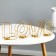 Summary of the metal desktop "Love", 13.5 x 42 cm, gold