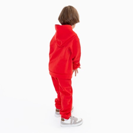 Children's costume (sweatshirt, trousers) I am beginning, red color, height 152 cm-5