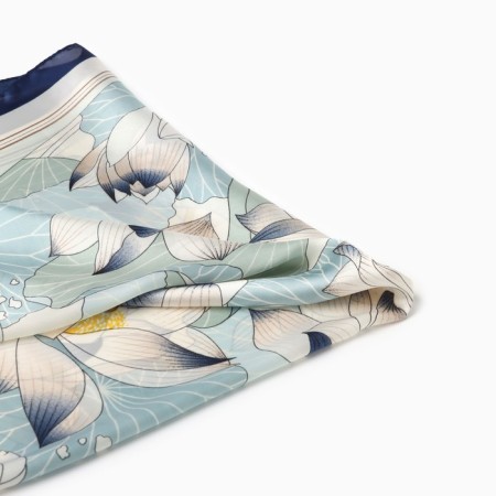 Women's scarf minku rr 70*70 cm, col. blue-1