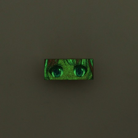 Fluorescent "anime" icon, 4 x 1.7 cm-4