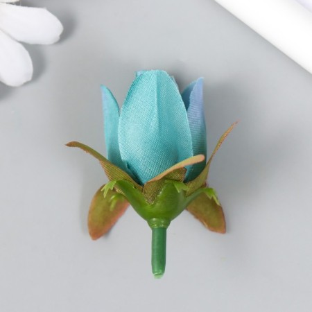 Budon on the leg for decoration "Rose Mondial" Blue 1.7x3 cm