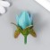 Budon on the leg for decoration "Rose Mondial" Blue 1.7x3 cm