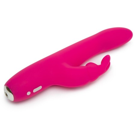 Double stimulation vibrator Happy Rabbit Slimline Curve, 24 cm, pink-2