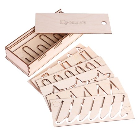 Stencils for drawing "Recording", set of 9 pcs.-1