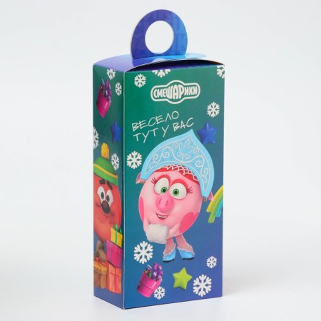 New Year. Gift box New Year's surprise "Smeshariki" License 11 x 6 x 21 cm (+4 cm).-2