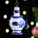 Christmas tree toy "samovar", gzhel, porcelain, h = 9cm