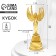 The award figure is “Nika”, a stand plastic gold, 18.5 x 7 x 6 cm.