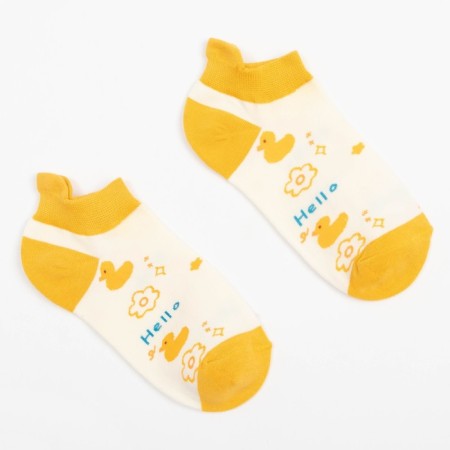 Women's socks minku "abstraction", yellow color, size 36-41 (23-27 cm)