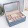 Casket to the leatherette for jewelry "Cabrine" blue 30.5x20x13.5 cm