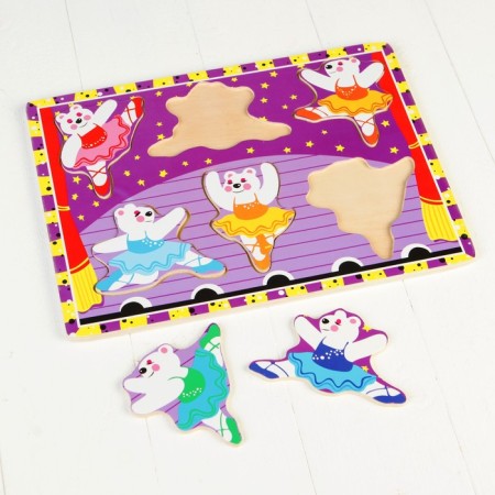 Рамка-вкладыш "Мишка-балерина"-1