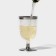 A plastic disposable glass for the wine "Crystal", 200 ml, with metallized bacons, transparent color, 6 pcs/un