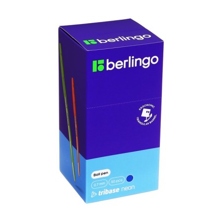 Ballpoint handle Berlingo Tribase Neon 0.7, blue, MIX Corps 265896-6