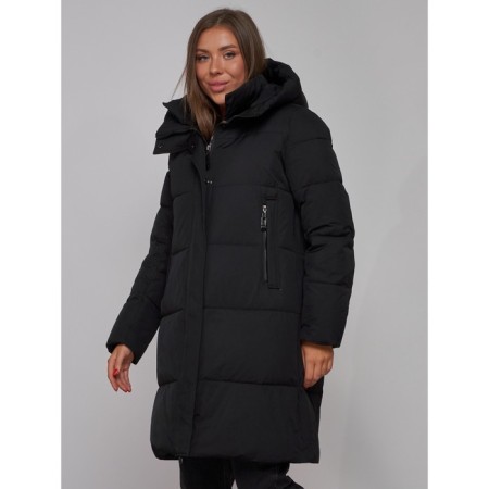 Coat insulated winter female, size 46, black color-10
