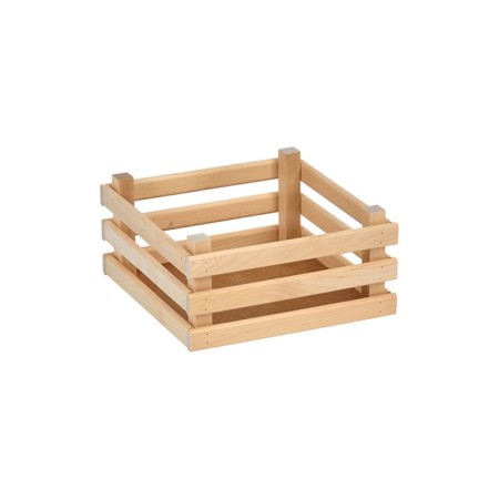 Wooden box for storage Polini Home Boxy, natural color, 25x25x12 cm