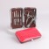 Manicure set "reptile", 8 items, in case, red color