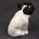 Porcelain figurine "French bulldog white-black", 8 cm, copyright painting