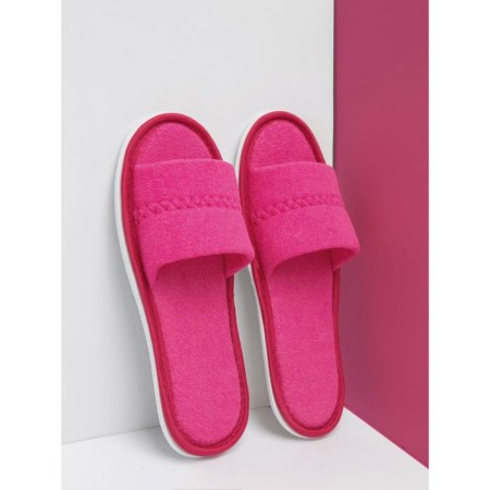 Women's slippers open nose, size 39-41, raspberry color-1