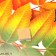 Decoration on the tape "Rowal" leaves, berries, 18x18 cm