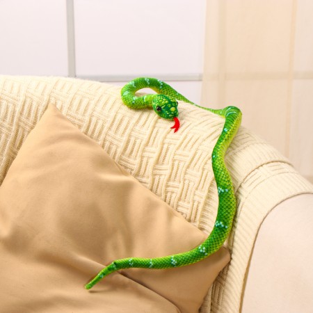 Soft toy "Snake", 19 cm/80cm, green color-4