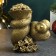 Figure "Snake with flowers" Old gold, 7x7x5cm