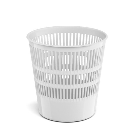 Paper basket 12 liters, Erichkrause Classic, mesh, plastic, white