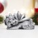 Figure "Dragon with spikes" steel with an echoing sister, 8.5x3x5.5cm