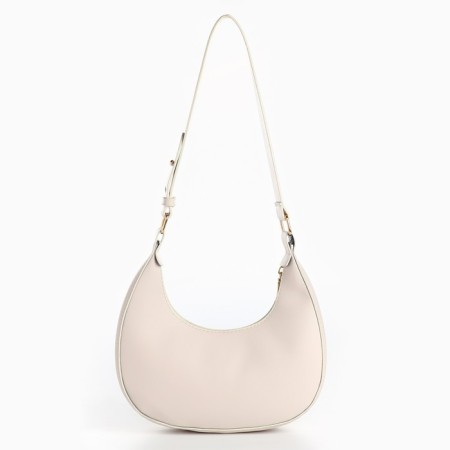 Women's bag made of artificial leather, 22x23x6 cm, beige color-4