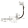 Siphon for the bath ORIO A-70089, 1 1/2 "x40 mm, with plastic. Grate d = 70 mm, with corrugation 40x40/50mm
