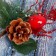 Decor "Winter Charm" Scarlet branches and flower 16 cm
