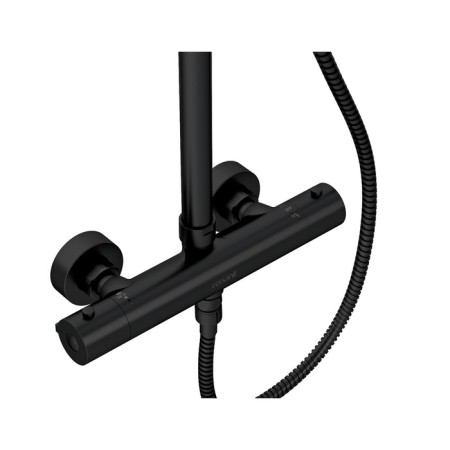 The shower system Cersanit Brasko Black A63112, thermostat., Shower 3 dir., Hose 150 mm, black-2