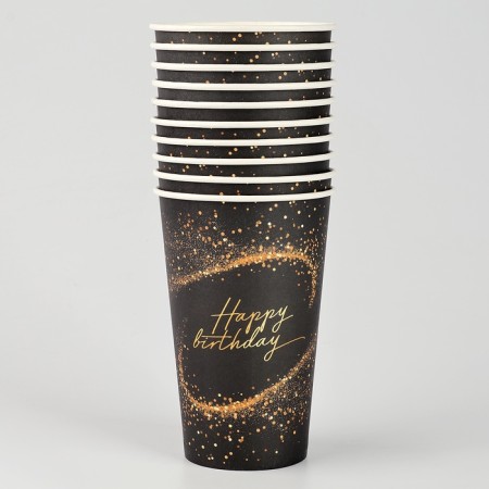 A one -time paper glass "Happy Birthday" "400 ml-2