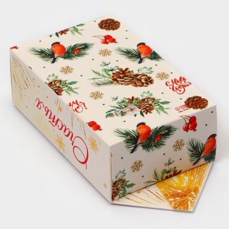 New Year. Gift box - New Year's Folding Candy, 9.3x14.6x 5.3 cm.-1
