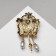 Brooch "Clock" Old, color in black gold
