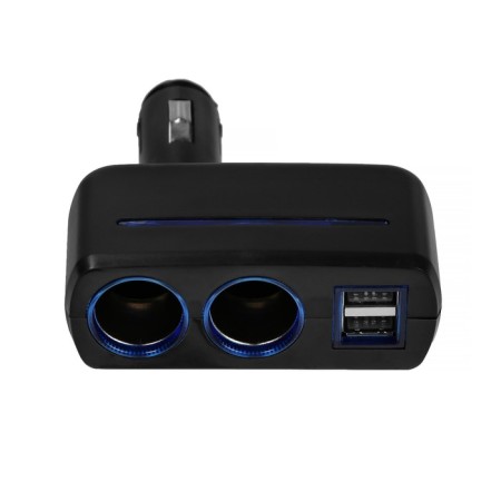 Torso cigarette lighter, 12-24 V, USB 2A, backlight-1