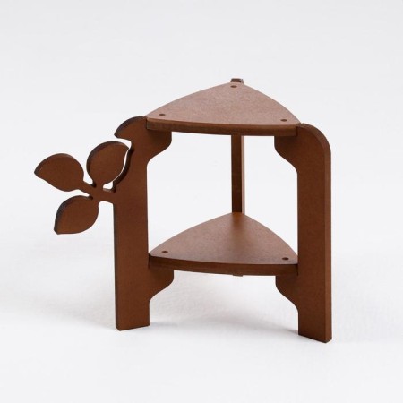 Stage-column for flowers Double-tier "Flora" 21x27x25 cm, walnut