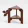 Stage-column for flowers Double-tier "Flora" 21x27x25 cm, walnut