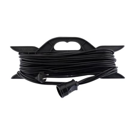 Extension cord on the Proconnect frame PVS 2x0.75, 30 m, b/s, 6 a, 1300 watts, IP20, black (made in Ros-1