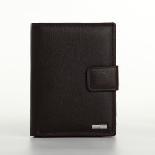 Male purse on magnet 3 in 1, department for auto documents, passports, brown color