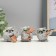 Figures "Owl Musical Trio" set of 3pcs, 5cm, gray