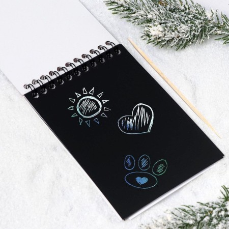New Year's notebook - New Year's engraving “New Year! Gifts ", 10 sheets, stickers sheet-4