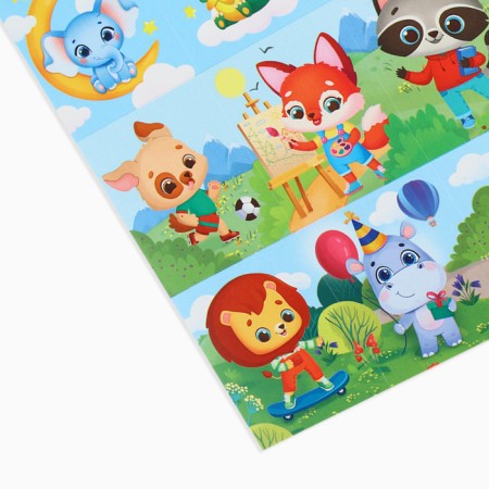 Paper stickers “Animals on a walk”, with coloring on the back, 11 x 15.5 cm-3