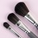 A set of makeup brushes, 7 items, in a plastic case, color mix