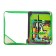 A4 labor folder, plastic, lightning around, folding bar, with a filling of 10 items, calligrata, PTR-1, "Dino Skate"