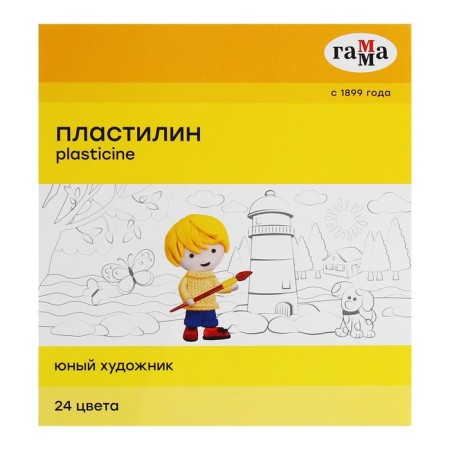 Plasticine 24 colors 336 g, gamut "Young artist", with a stack, cardboard packaging 170820201-4